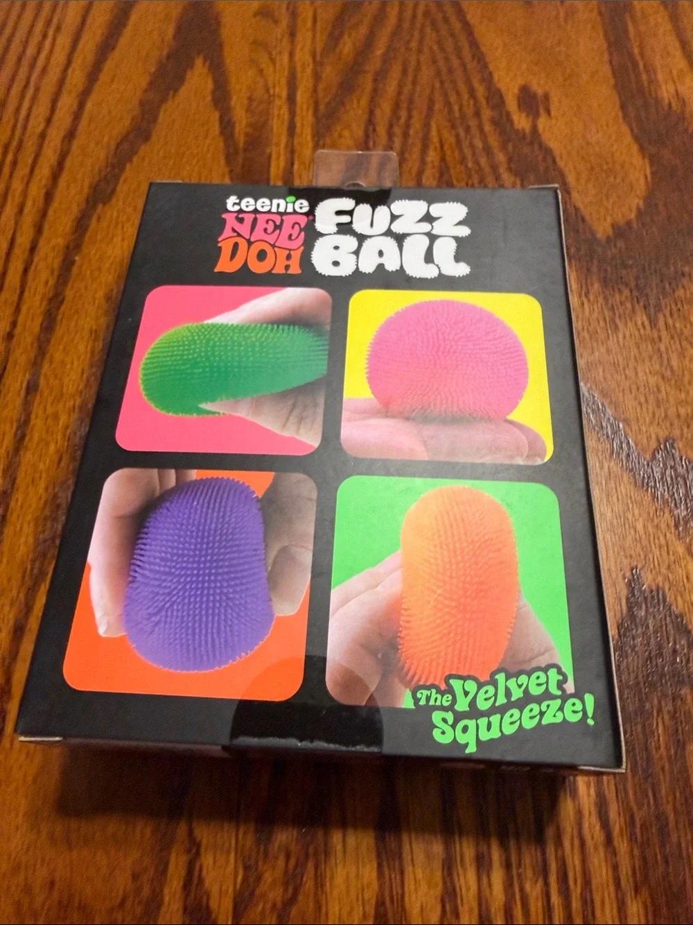 Teenie Nee Doh Fuzz Ball 4-Pack - Green, Pink, Purple, Orange